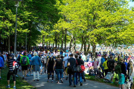 Många löpare deltar i Göteborgsvarvet