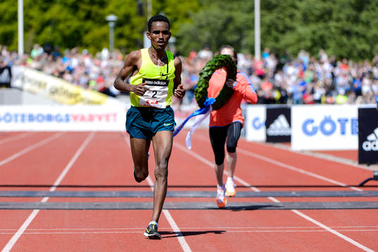 Ghirmay Ghebreslassie, Eritrea, vinner  Göteborgsvarvet