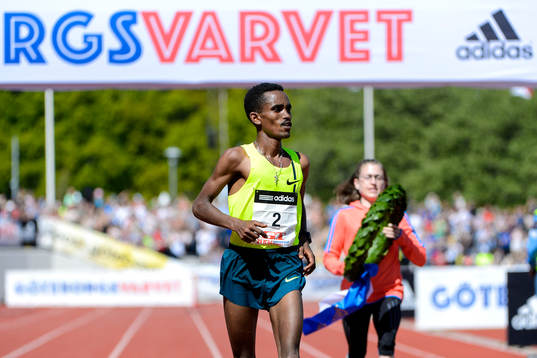 Ghirmay Ghebreslassie, Eritrea, vinner  Göteborgsvarvet
