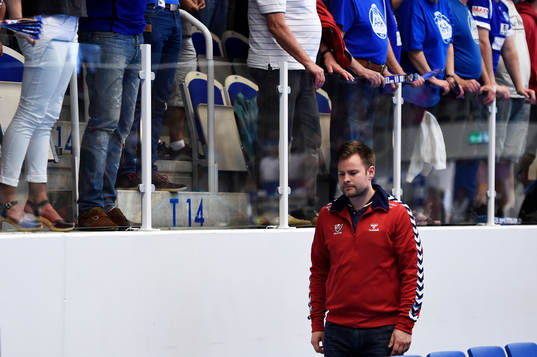 GUIFs tränare Kristjan Andresson deppar