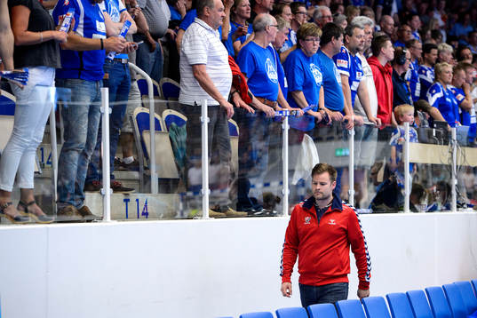 GUIFs tränare Kristjan Andresson deppar