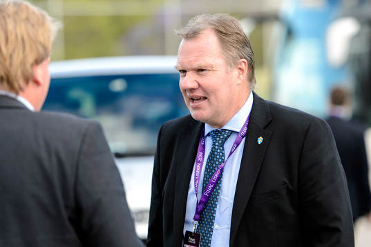 Karl-Erik Nilsson, ordförande SVFF, innan finalen i