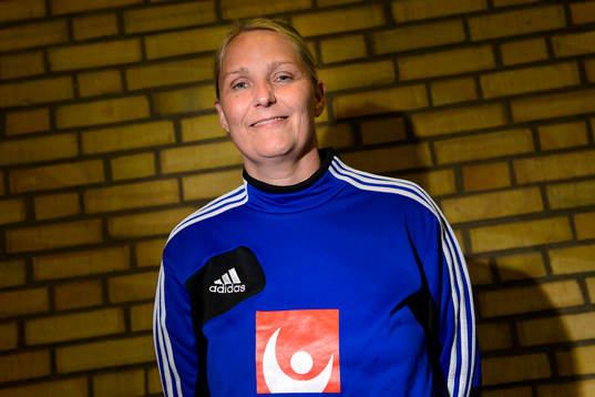 Sveriges förbundskapten Helle Thomsen