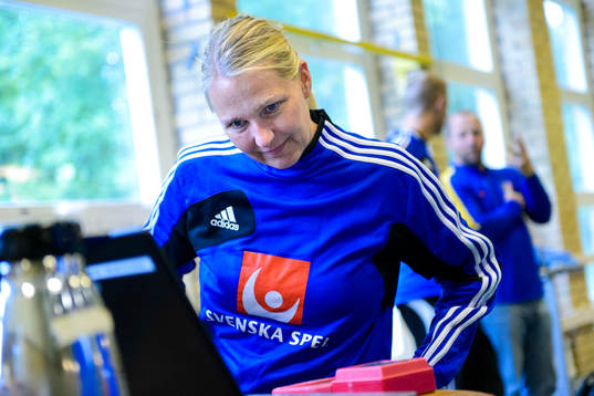 Sveriges förbundskapten Helle Thomsen