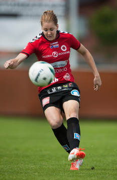 Kristianstads Mia Carlsson i matchen i damallsvenskan