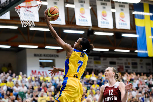 Sveriges Ashley Key och Rysslands  Irina Osipova