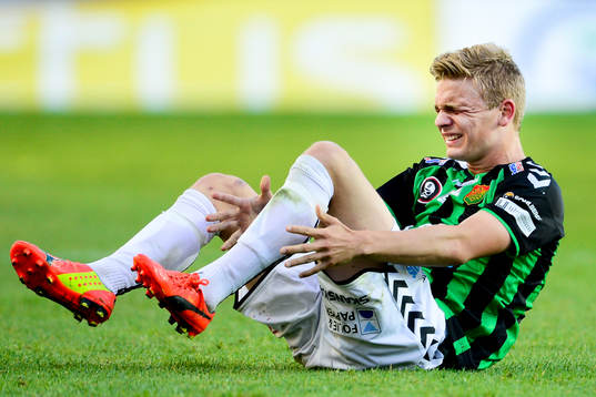 GAIS Adam Eriksson har ont