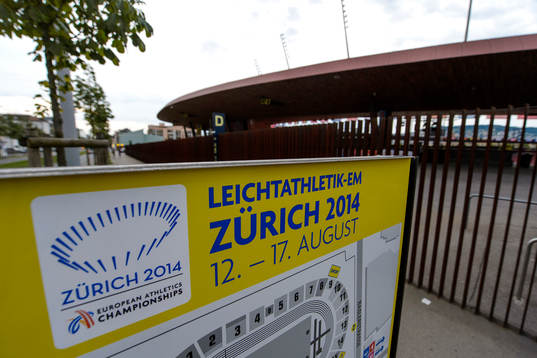 Exteriör av Stadion Letzigrund