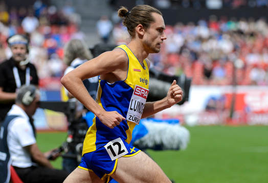 Daniel Lundgren, Sverige, i försöker på herrarnas 3000