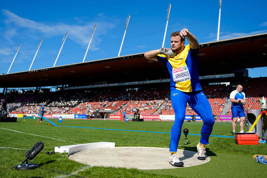 Leif Arrhenius, Sverige, i kvalet till herrarnas i kula