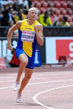 Johan Wissman, Sverige, i försöken på herrarnas 400m