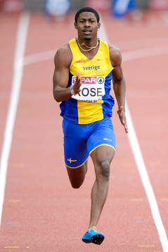 Odain Rose, Sverige, springer i kvalet till herrarnas 100m