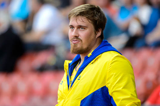 Axel Härstedt, Sverige, i kvalet til herrarnas diskus