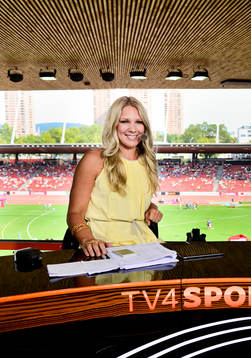 Anna Brolin i TV4s studio