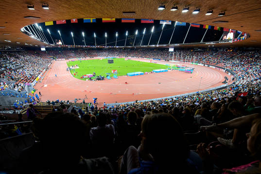 Interiör av Stadion Letzigrund