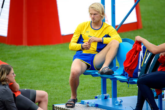 Marcus Nilsson, Sverige, deppar i herrarnas tiokamp