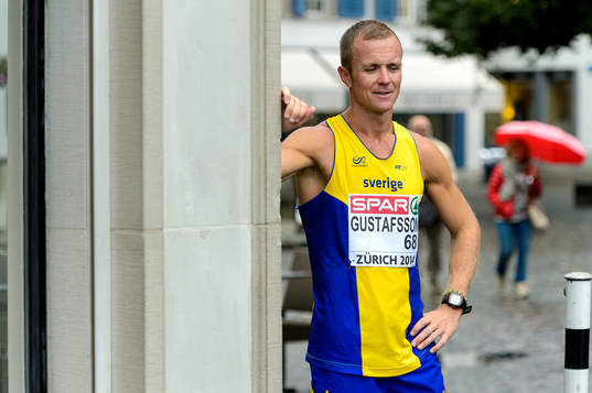 Andreas Gustafsson, Sverige, bröt finalen i gång över 20