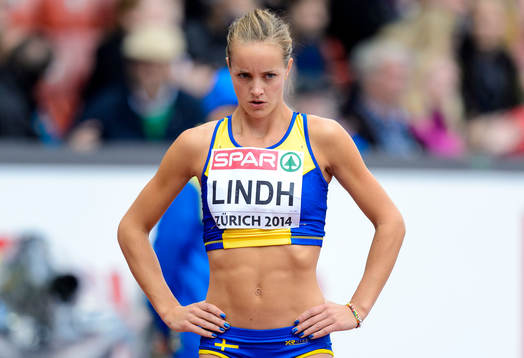Lovisa Lindh, Sverige, gör sig redo för start i
