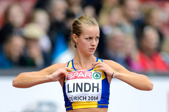 Lovisa Lindh, Sverige, gör sig redo för start i