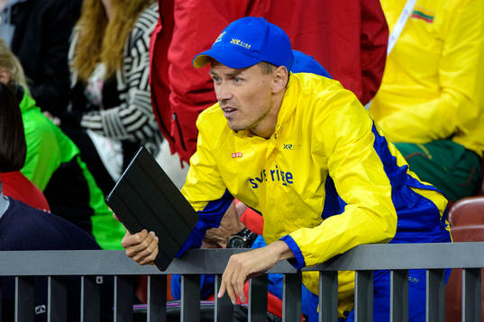Erica Jarders tränare Anders Möller, i finalen av