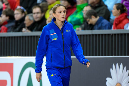 Erica Jarder, Sverige, i finalen av damernas längdhopp
