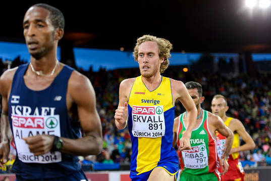 Mikael Ekvall, Sverige, springer 10000m
