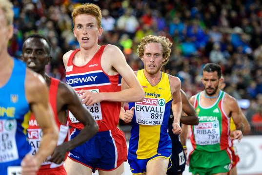 Mikael Ekvall, Sverige, springer 10000m