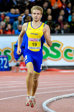 Fabian Rosenquist, Sverige, springer 1500m i herrarnas