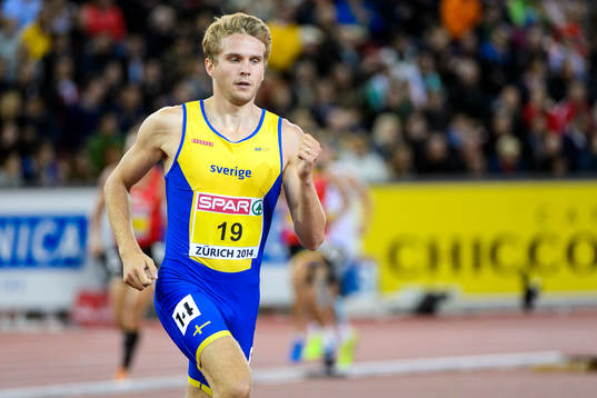 Fabian Rosenquist, Sverige, springer 1500m i herrarnas