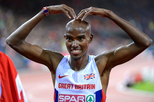Mohamed Farah jublar