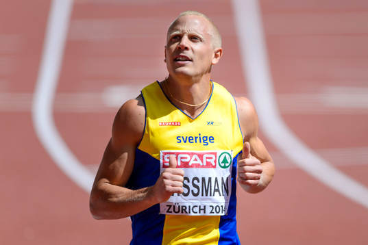Johan Wissman, Sverige, i kvalet på herrarnas 200m