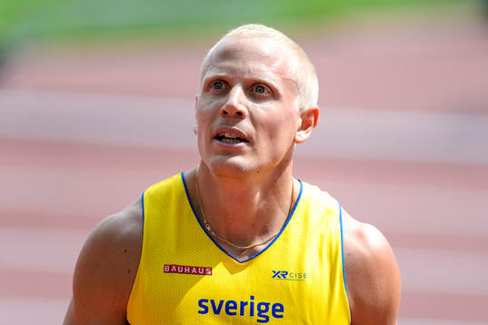 Johan Wissman, Sverige, i kvalet på herrarnas 200m