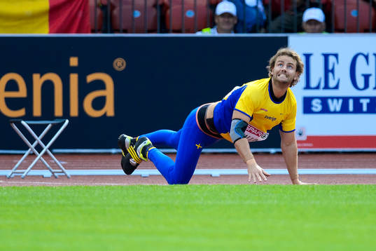 Gabriel Wallin, Sverige, kastar i kvalet till herrarnas