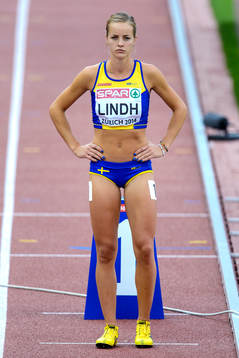 Lovisa Lindh, Sverige, innan semifinalen i damernas 800m