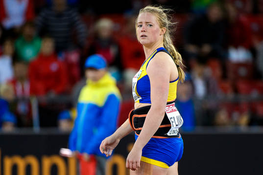 Sofi Flink, Sverige, i finalen av damernas spjut