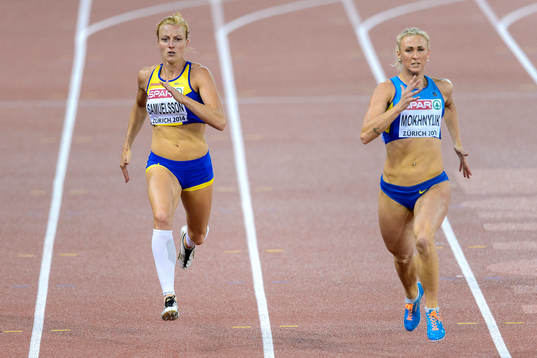 Jessica Samuelsson, Sverige, springer 200m i damernas