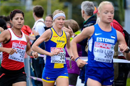 Lena Eliasson, Sverige, springer maraton