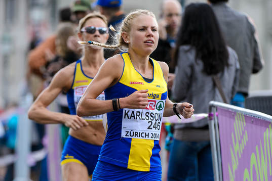 Charlotte Karlsson, Sverige, springer maraton