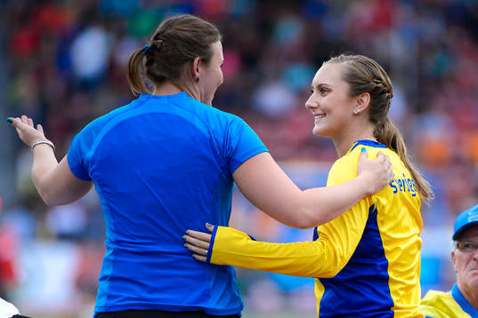 Sofia Larsson, Sverige, i finalen av damernas diskus