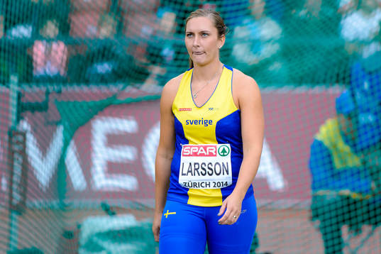 Sofia Larsson, Sverige, i finalen av damernas diskus