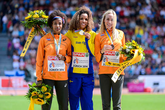 Sifan Hassan, Nederländerna, Meraf Bahta, Sveirge, och