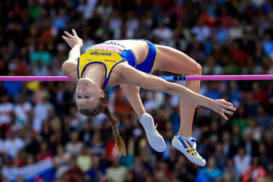 Emma Green, Sverige, hoppar i finalen av damernas höjdhopp