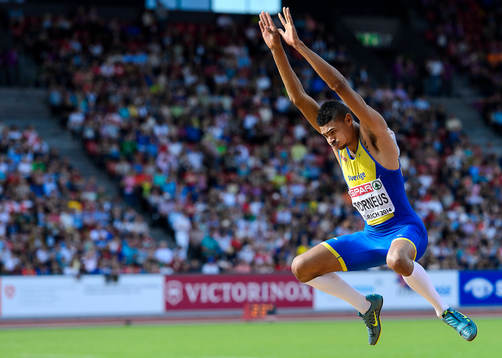 Michel Tornéus, Sverige, hoppar i finalen av herrarnas
