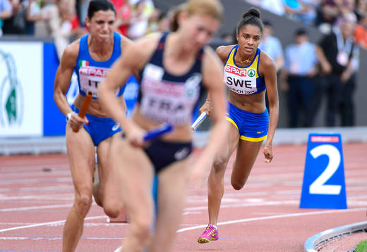 Irene Ekelund, Sverige, springer final på 4x100m