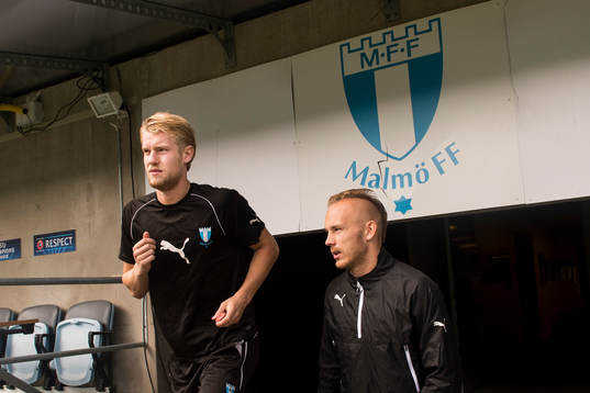 Malmö FFs Malmö FFs Filip Helander och Magnus Eriksson