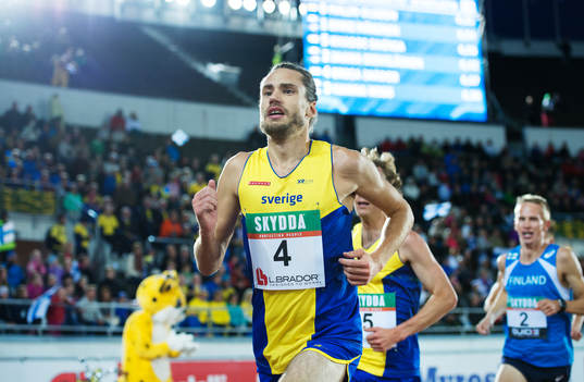 Sveriges Daniel Lundgren tävlar på 5000 meter