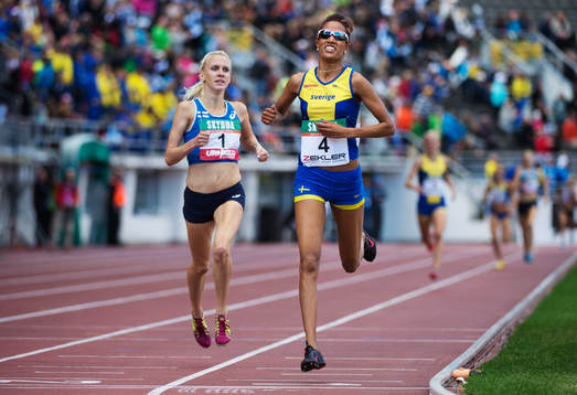 Sveriges Meraf Bahta vinner 1500 meter framför Finlands