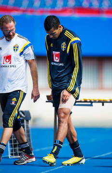 Richard Dahan, sjukgymnast, och Nabil Bahoui som blivit