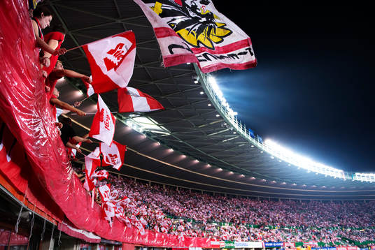 under fotbollsmatchen i EM-kvalet mellan Österrike och