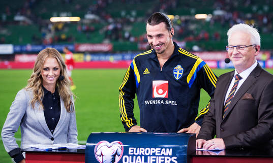 Karin Frick, Sveriges Zlatan Ibrahimovic och Hans Backe i